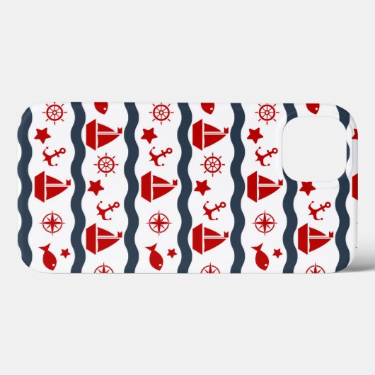 Cute Maritime Pattern Case-Mate iPhone Case (Achterkant (horizontaal))