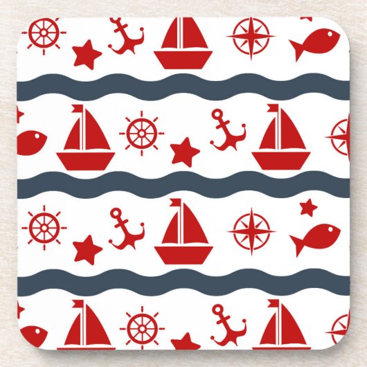 Cute Maritime Pattern Drankjes Onderzetter (Voorkant)
