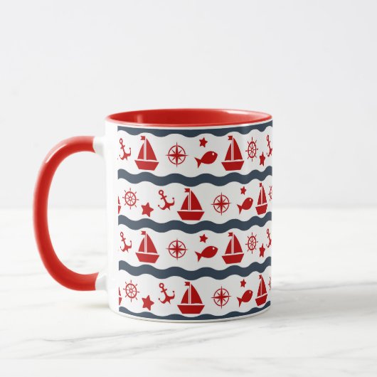 Cute Maritime Pattern Mok (Links)