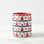 Cute Maritime Pattern Mok (Midden)