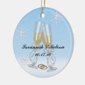 Cute Married Onze eerste kerst Keramisch Ornament (Links)