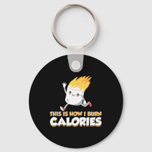 Cute Marshmallow S'mores Kleding Hoe ik Calorieën Sleutelhanger