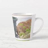 Cute Masquer Rouge Chat Latte Mug (Droite)