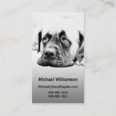 Cute Mastiff hond Visitekaartje (Achterkant)