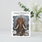Cute Mastodon Aankondigingskaart (Staand voorkant)