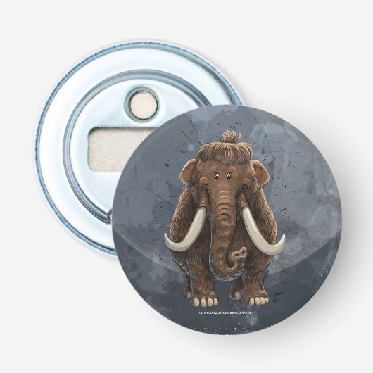 Cute Mastodon Button Flesopener (Voorkant)