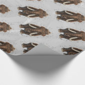 Cute Mastodon Cadeaupapier (Hoek)