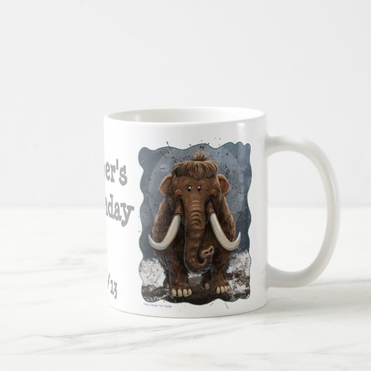 Cute Mastodon Koffiemok (Rechts)