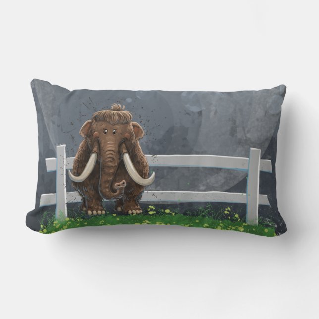 Cute Mastodon Kussen (Voorkant)