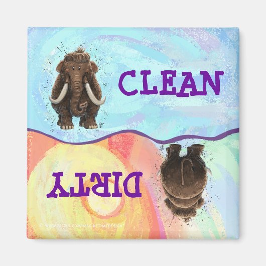 Cute Mastodon Magneet (Voorkant)