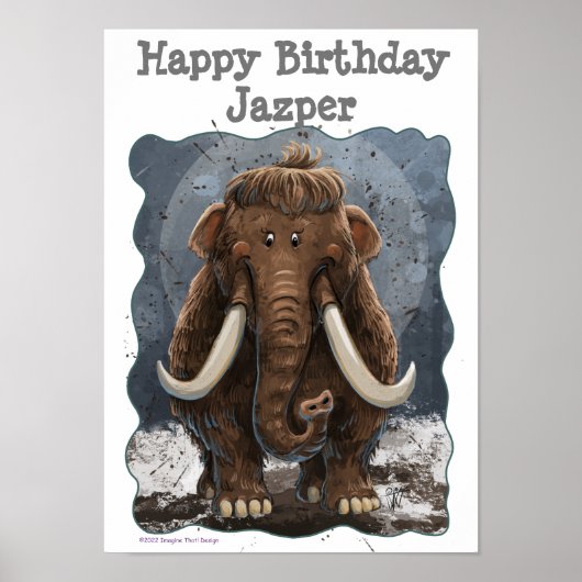 Cute Mastodon Poster (Voorkant)