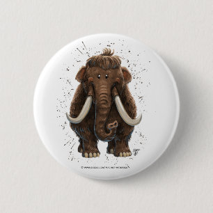 Cute Mastodon Ronde Button 5,7 Cm