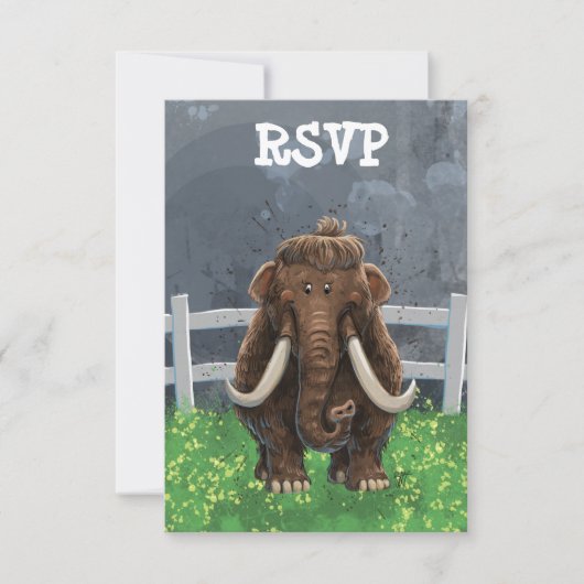 Cute Mastodon RSVP Kaartje (Voorkant)