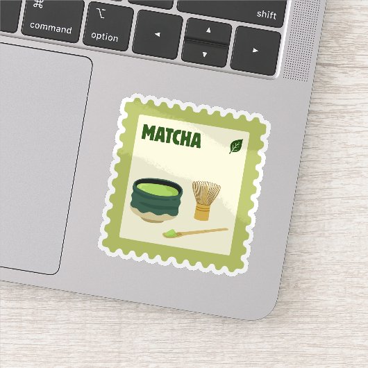 Cute Matcha Stamp Sticker (Detail)