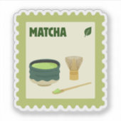 Cute Matcha Stempel Sticker (Voorkant)