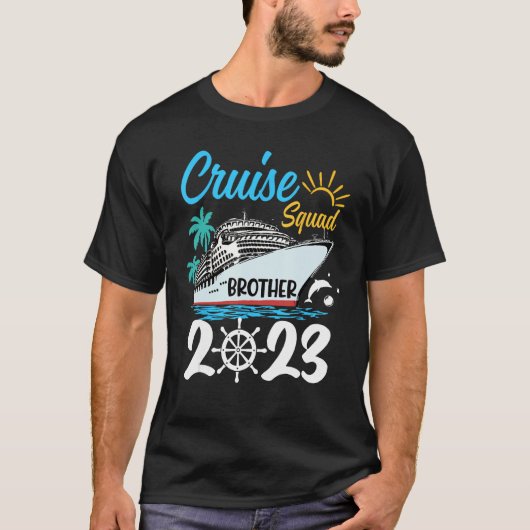 Cute Matching Family Cruise Squad 2023 Brother Cru T-shirt (Voorkant)