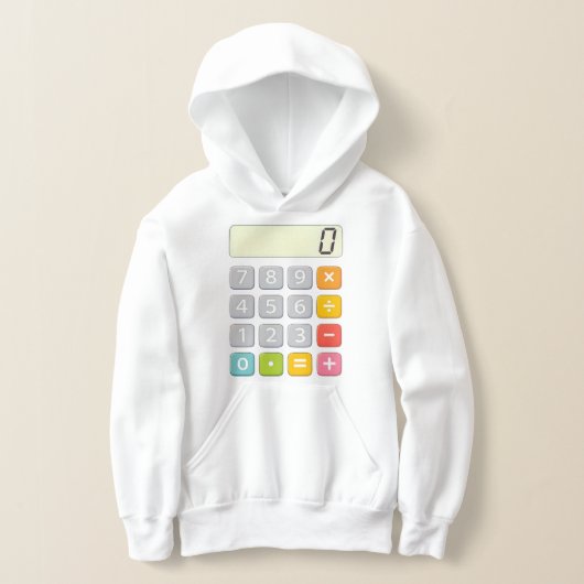 Cute Maths Calculator Hoodie for Kids School (Poser)