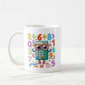 Cute Maths Calculator Numbers Mug for Kids (Gauche)