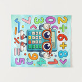 Cute Maths Calculator Numbers Poster for Kids Wandkleed (Voorkant (horizontaal))