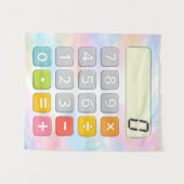 Cute Maths Calculator Poster for Kids Wandkleed (Voorkant (horizontaal))