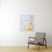 Cute Maths Calculator Poster for Kids Wandkleed (In situ)