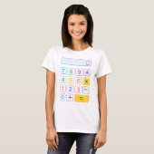 Cute Maths Calculator T Shirt for Kids School (Voorkant volledig)