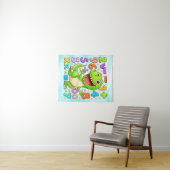 Cute Maths Dinosaur Numbers Poster for Kids Wandkleed (In Situ (horizontaal))
