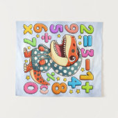 Cute Maths Dinosaur Numbers Poster for Kids Wandkleed (Voorkant (horizontaal))