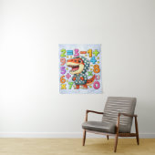 Cute Maths Dinosaur Numbers Poster for Kids Wandkleed (In situ)
