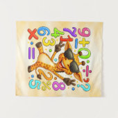 Cute Maths Giraffe Numbers Poster for Kids Wandkleed (Voorkant (horizontaal))
