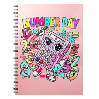Cute Maths Number Day Notebook for Primary School Notitieboek