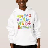 Cute Maths Numbers Equations Hoodie for Kids (Devant)