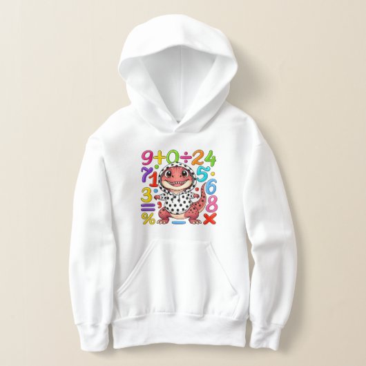 Cute Maths Numbers Hoodie for Kids School (Laagn)