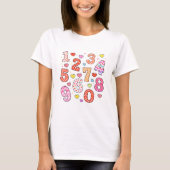 Cute Maths Numbers Pattern T Shirt for Kids (Voorkant)