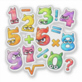 Cute Maths Numbers Sticker for Kids Learning UK (Devant)