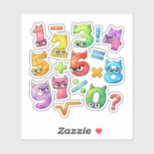 Cute Maths Numbers Sticker for Kids Learning UK (Feuille)