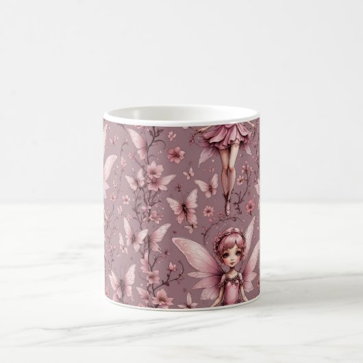 Cute Mauve Pixie Fairy Mug (Centre)