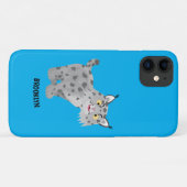 Cute mean bobcat lynx cartoon Case-Mate iPhone case (Achterkant (horizontaal))