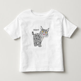 Cute mean bobcat lynx cartoon kinder shirts