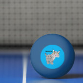 Cute mean bobcat lynx cartoon pingpongballen (Net)