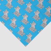 Cute mean bobcat lynx cartoon tissuepapier (Detail)