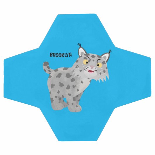 Cute mean bobcat lynx cartoon voetbal (Enkel)