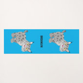 Cute mean bobcat lynx cartoon  yogamat (Achterkant (horizontaal))