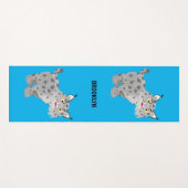 Cute mean bobcat lynx cartoon  yogamat (Voorkant (horizontaal))