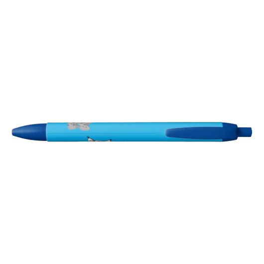 Cute mean bobcat lynx cartoon zwarte inkt pen (Achterkant)
