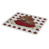 Cute Meatball Eating Spaghetti Snijplank (Hoek)