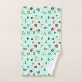 Cute Medical Pictogram Patroon Bad Handdoek (Handdoek)