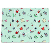 Cute Medical Pictogram Patroon Groot Cadeauzakje (Voorkant)