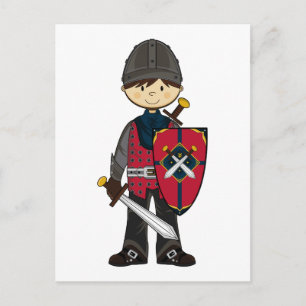 Cute Medieval Knight Briefkaart