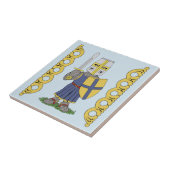 Cute Medieval Knight Ceramic Tile Tegeltje (Zijkant)